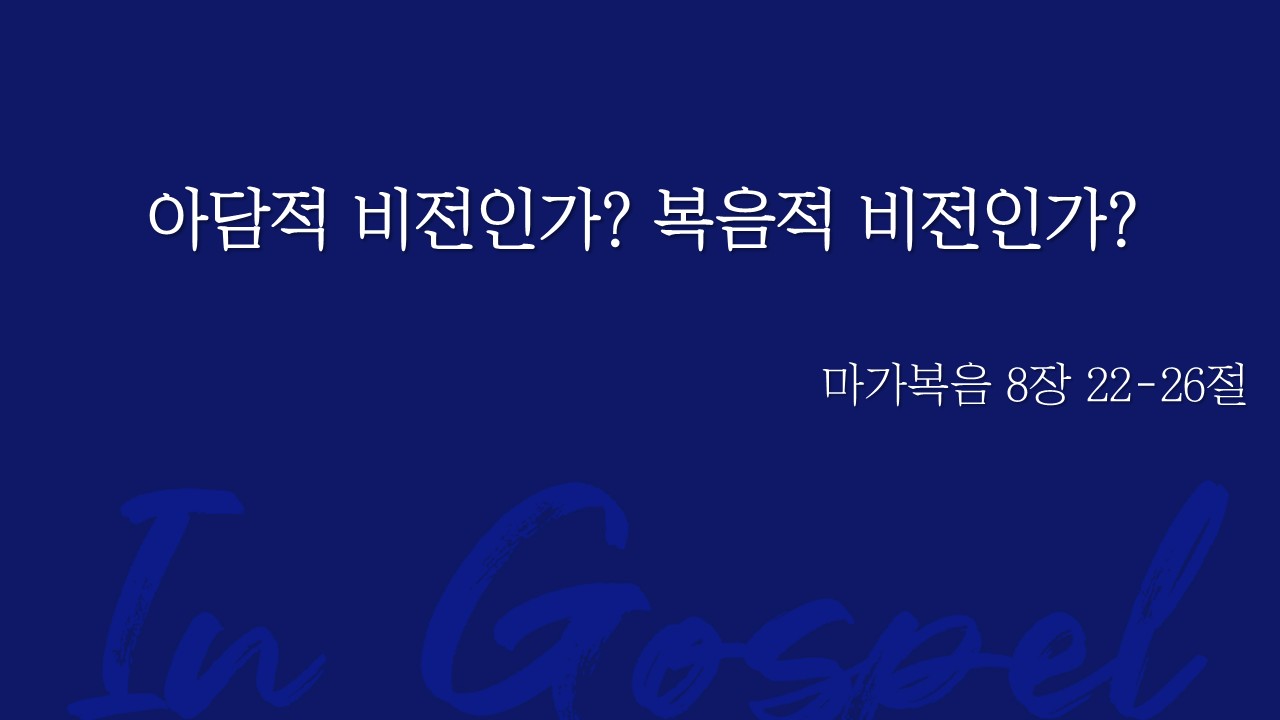 아담적 비전인가? 복음적 비전인가? 썸네일